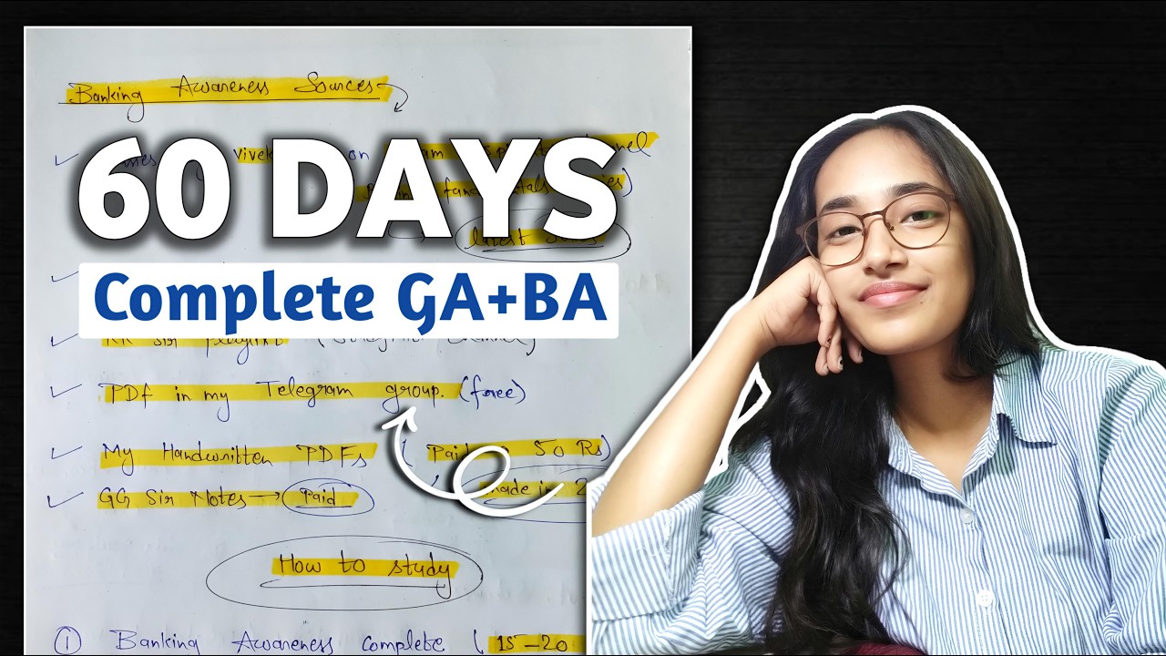 This 4+2 Months Plan will Save your GA Section for Bank Exams 2026 | 60 Days GA Plan📚 #sbipo2026