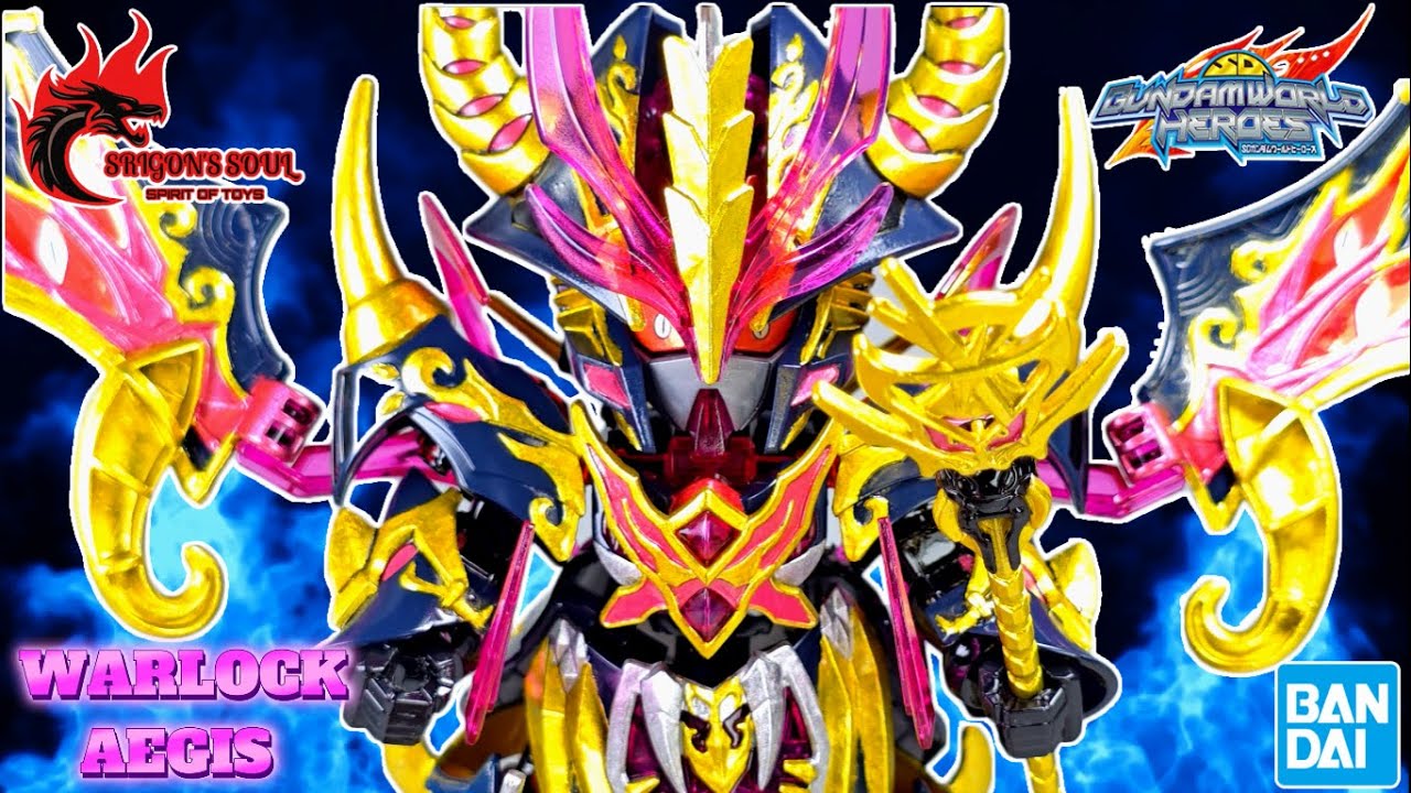 {SDW HEROES} SD GUNDAM WORLD HEROES THE LEGEND OF DRAGON KNIGHT No.24 -   WARLOCK AEGIS GUNDAM (S77)