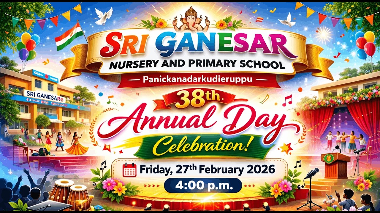 LIVE🔴 ANNUAL DAY - 2026 | Sri Ganesar Nursery and Primary School Panickanadarkudiyiruppu