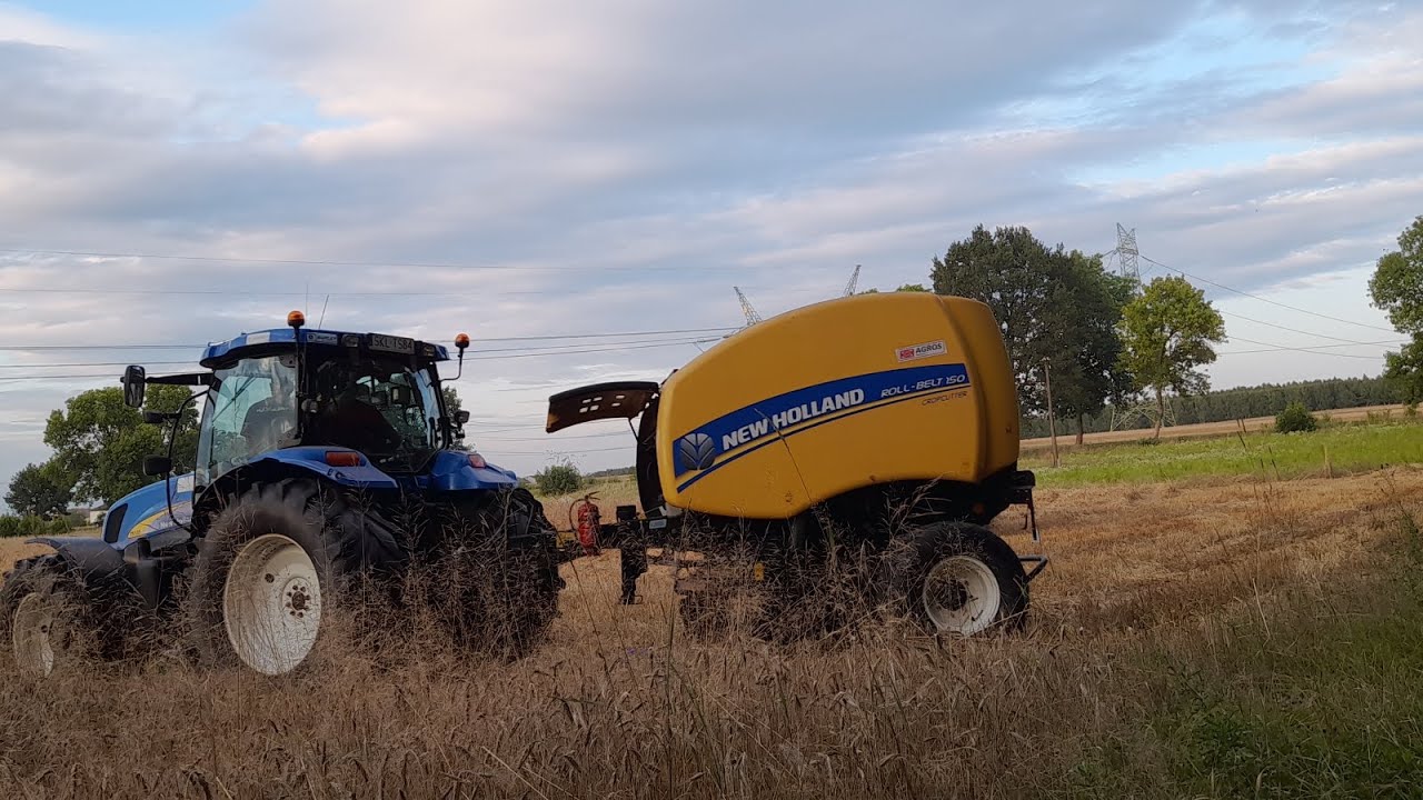Prasowanie słomy 2023☆☆New Holland TS135☆New Holland Roll-Belt 150☆Original sound