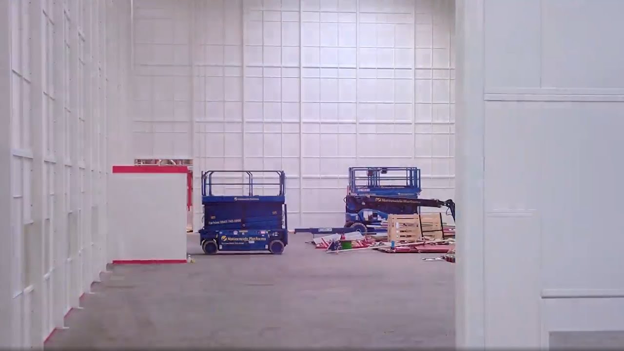 Steel partitioning installation
