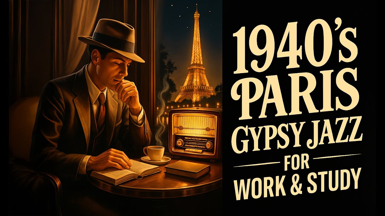 Relaxing 1940's Gypsy Jazz &ndash; Vintage Paris Background Music for Work & Study