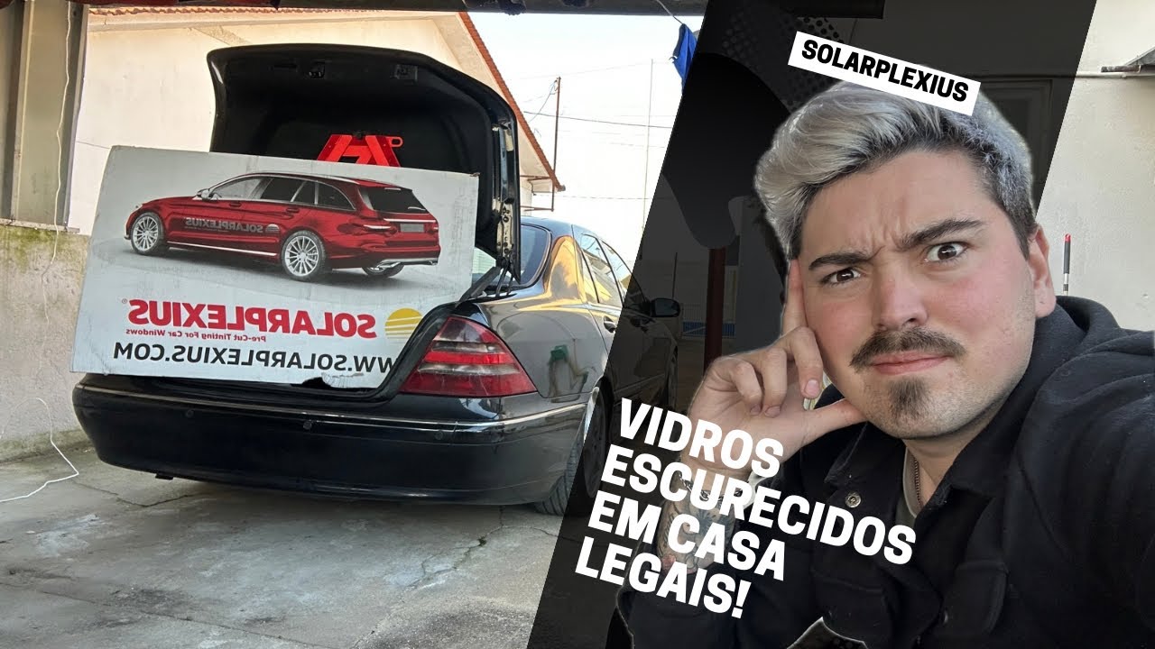 ESCURECI OS VIDROS DO S CLASS EM CASA E LEGAL! 😎 DIY SolarPlexius 🔥