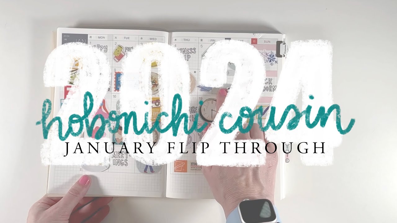 Hobonichi Cousin // January 2024 flip through