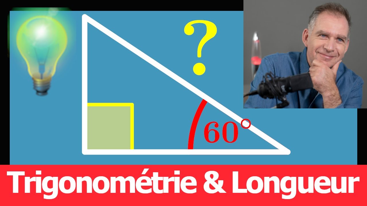 Calculer une longueur avec sinus cosinus tangente ♦ Trigonométrie ♦ CAHSOHTOA ♦ SOHCAHTOA