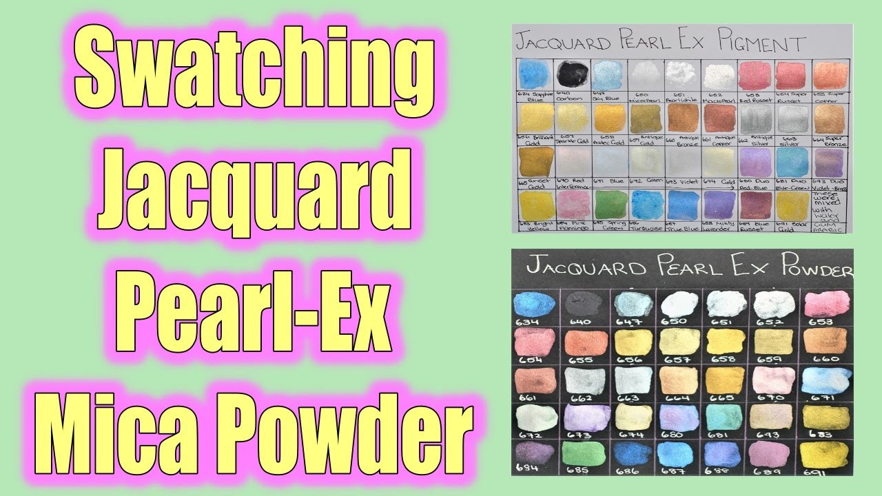 Swatching Jacquard PEARL EX MICA POWDERS
