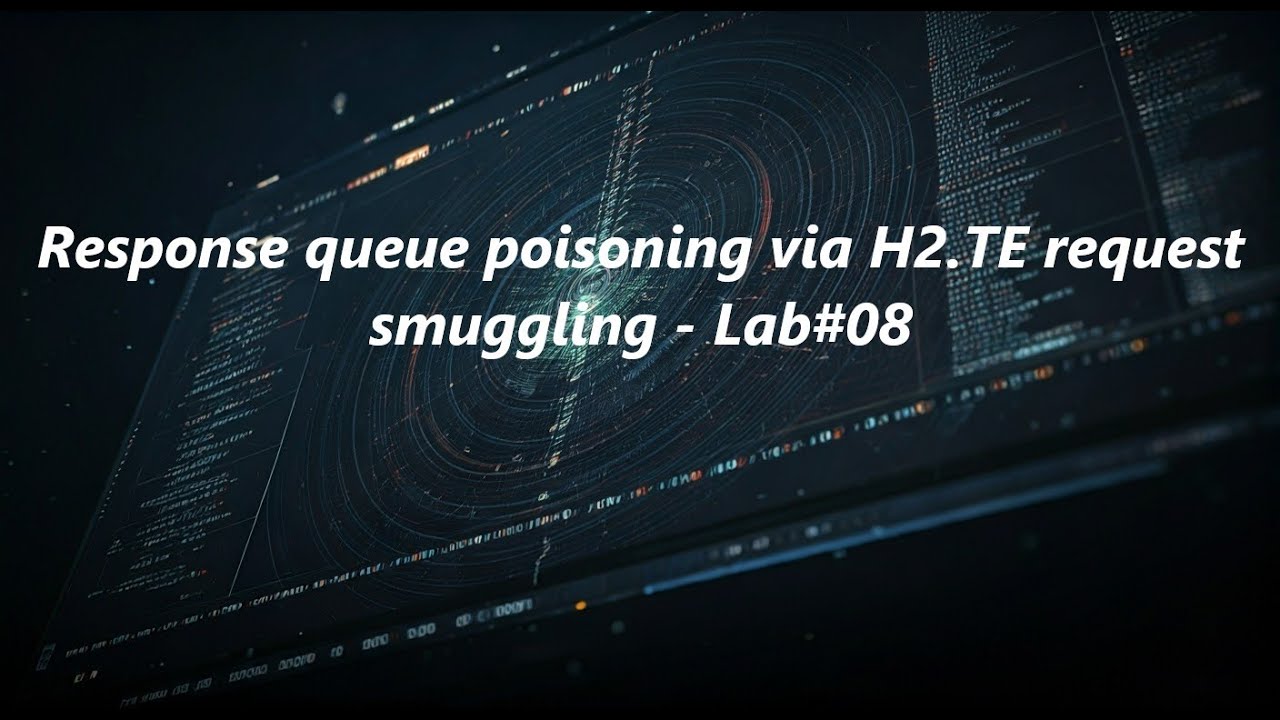 Response queue poisoning via H2.TE request smuggling - Lab#08