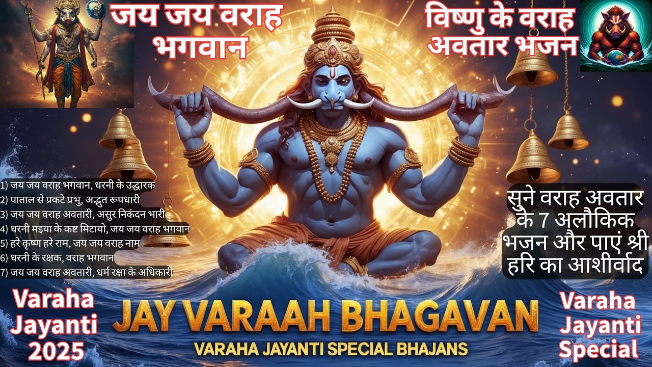वराह जयंती 2025: 7 विशेष भजन | भगवान विष्णु के वराह अवतार की महिमा | पाताल से पृथ्वी को निकाला
