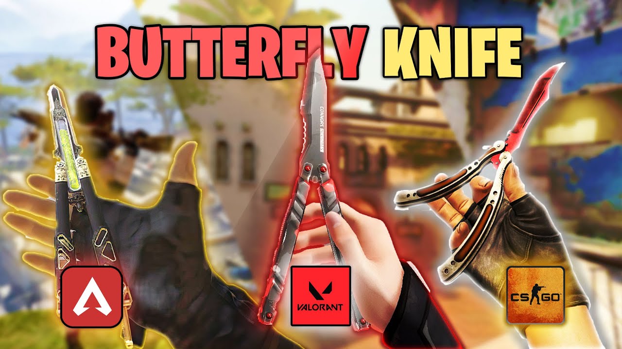 VALORANT vs CSGO vs APEX Legends - Butterfly Knife/Balisong Comparision