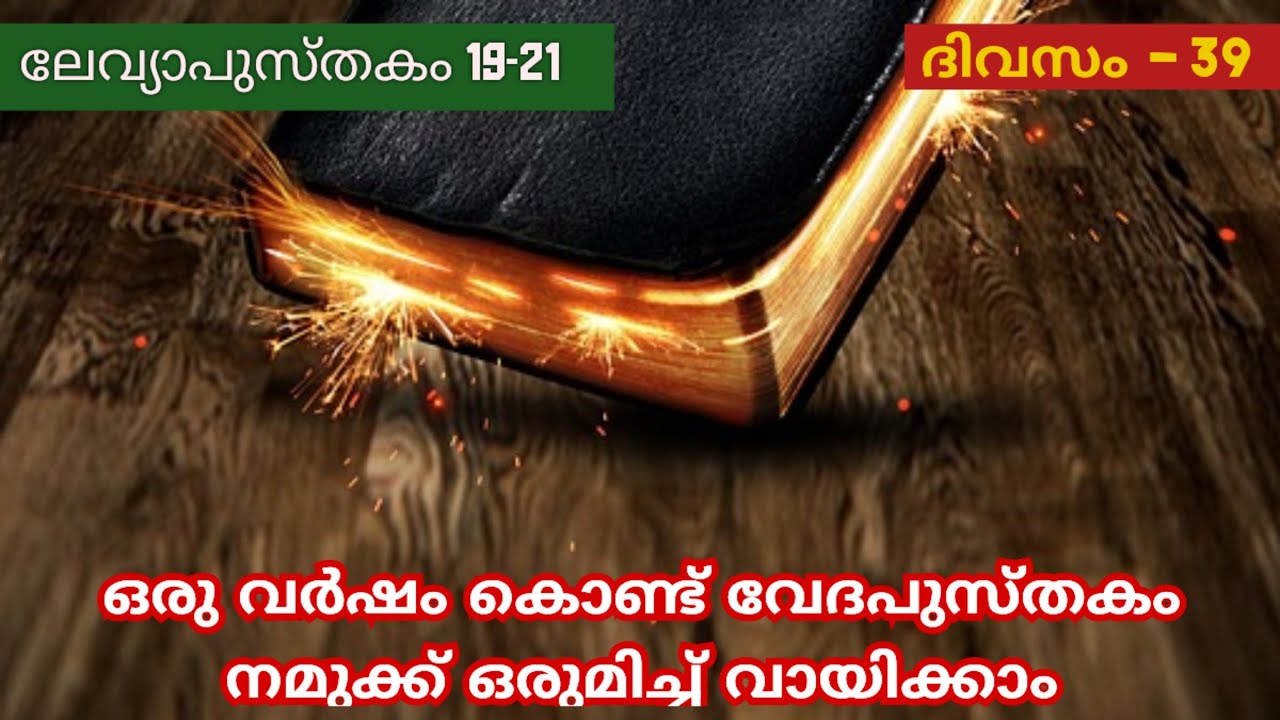 365 Day Bible Reading Malayalam | Day 39 | Leviticus 19-21 | The Bible in a Year