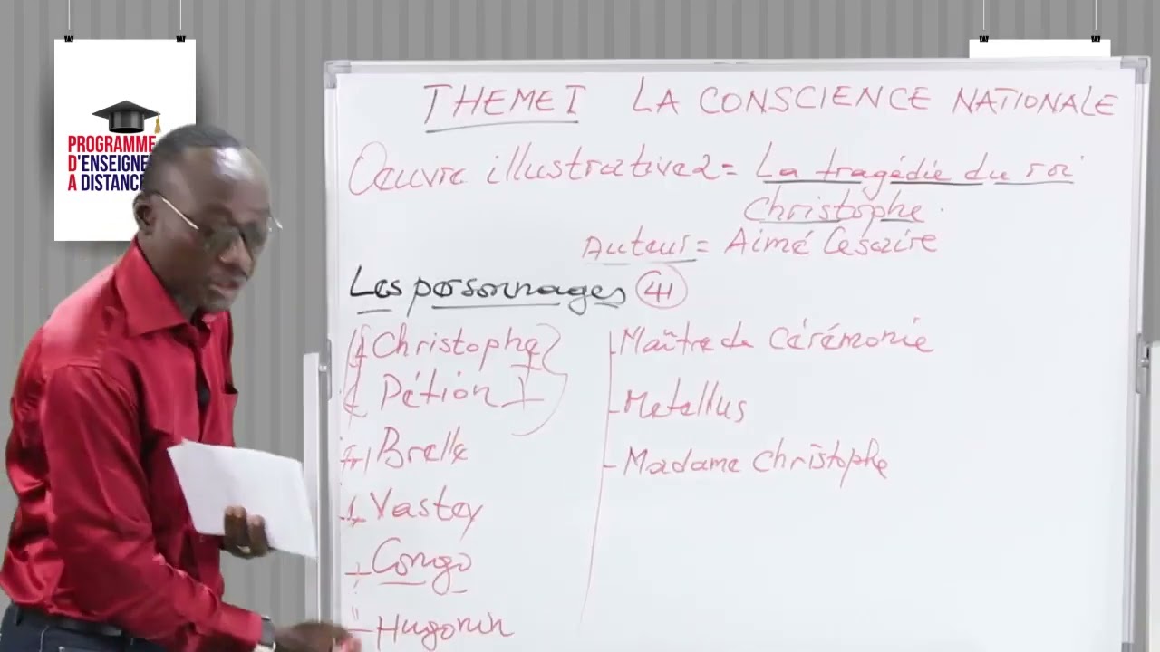 Leçon 35 les personnages de l'oeuvre La Tragédie du roi Christophe 2