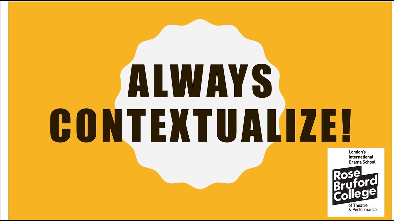 Always Contextualise 1