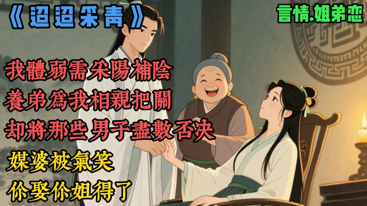 【完結】《迢迢採青》我體弱，需採陽補陰，養弟爲我相親把關，卻將那些男子盡數否決，媒婆被氣笑：你娶你姐得了！他大驚：有違倫常！可當夜，他又摸進我房裏，一臉正氣地寬衣解帶：委屈阿姐再用我過渡幾日...