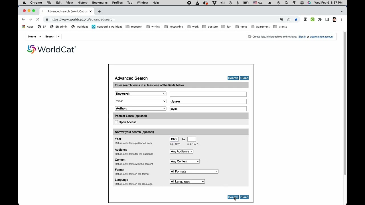 Download a book from Worldcat into Zotero