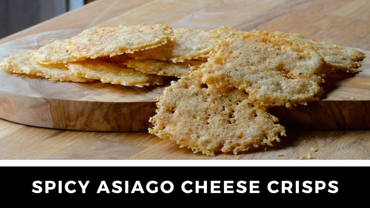 SPICY ASIAGO CHEESE CRISPS!  Easy appetizer.