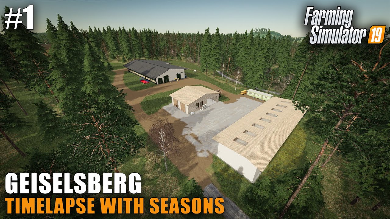 Таймлапс №1 в Гейзельсберге: Начало игры в Farming Simulator 19 Seasons.