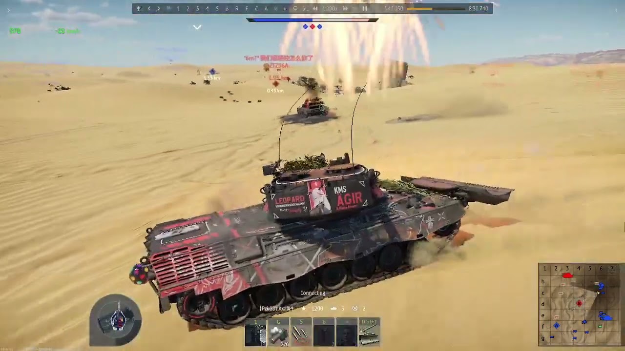 War Thunder-Lucky nuke with Leopard1A5 at 10.7.
