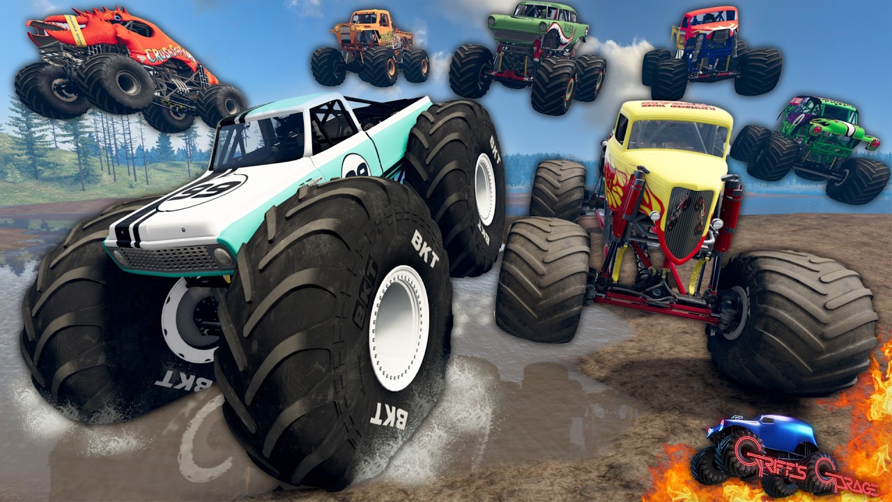 Безумная битва монстр-траков по грязи в стиле Monster Jam #2 | Кто лучший монстр-трак в стиле Mon...