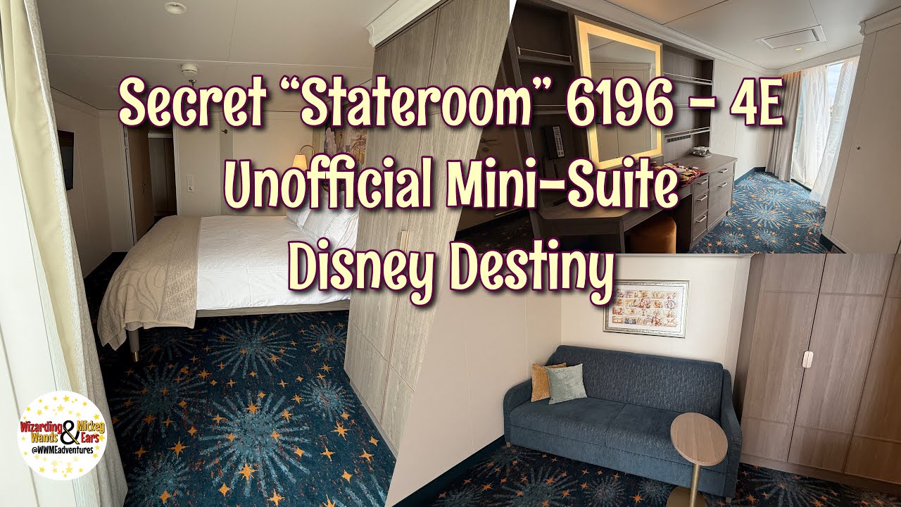 Stateroom 6196 | Category 4E | Mirror to 6696 | Wish Class Ship | Disney Destiny, Wish, Treasure