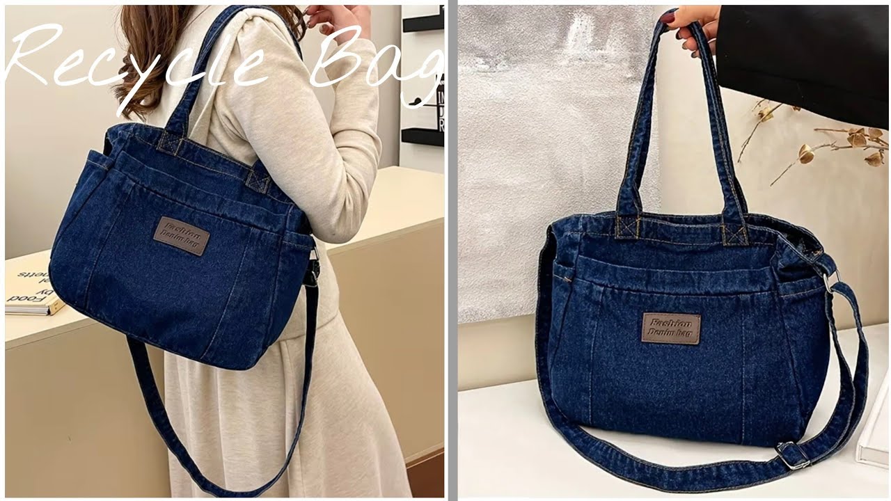 DIY | Bag From Old Jeans No Zipper | How To Make From Old Jeans | Upcycle Crafs | Ideas Denim