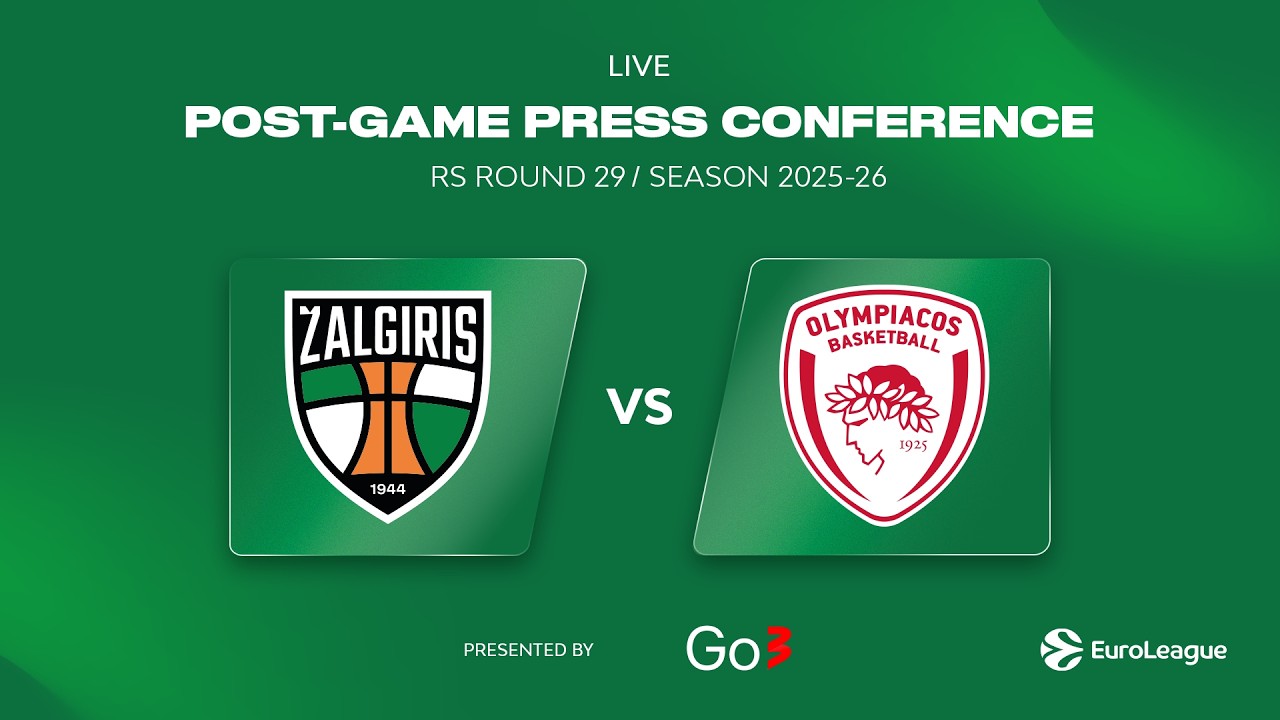 Žalgiris - Olympiacos | Press Conference | EuroLeague 2025-26 Round 29