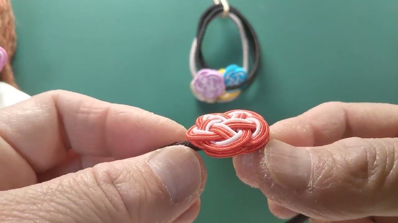 【50】水引 梅結びで“ヘアゴム”作った