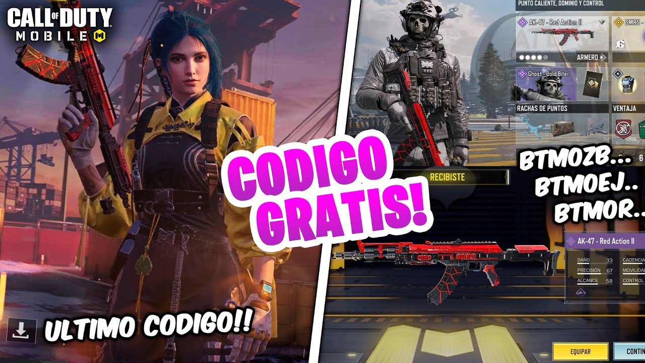 CODIGO GRATIS!! ULTIMO REGALO DE ACTIVISION! SKIN GRATIS RED ACTION COD MOBILE | Dimitry