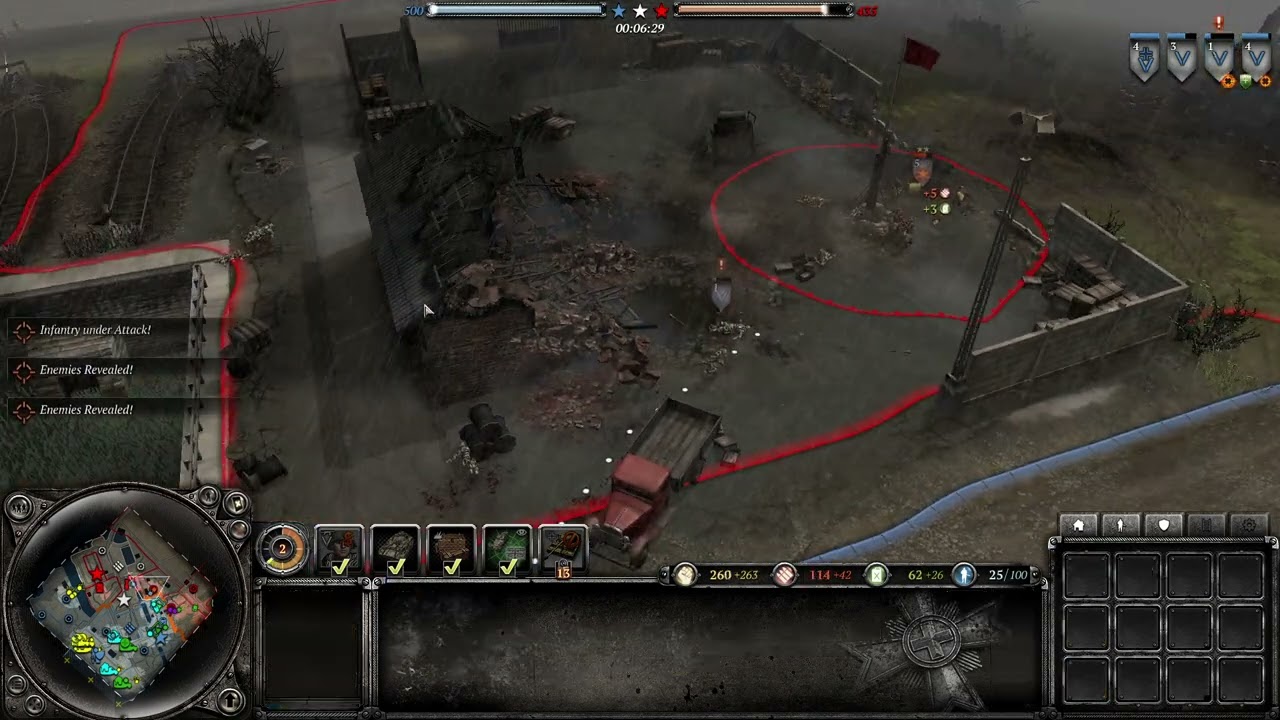 Company of Heroes 2: Multiplayer 4v4 Gameplay - (No Commentary)