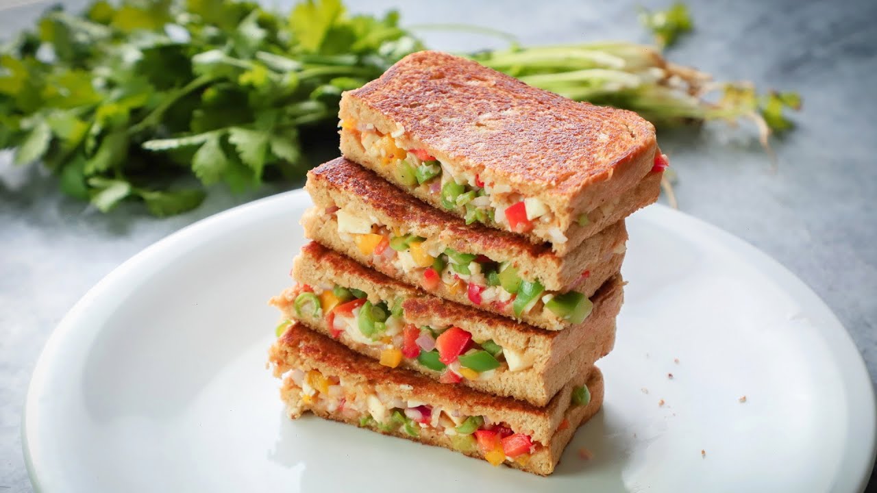 Vegetable Chilli Sandwich - Cheese Sandwich Recipe