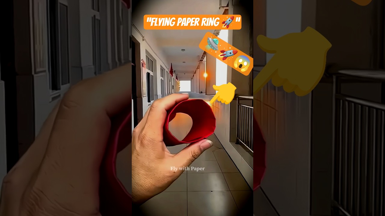 How to Make a Flying Paper Ring 🚀 Fun DIY Toy | #flying  #shorts