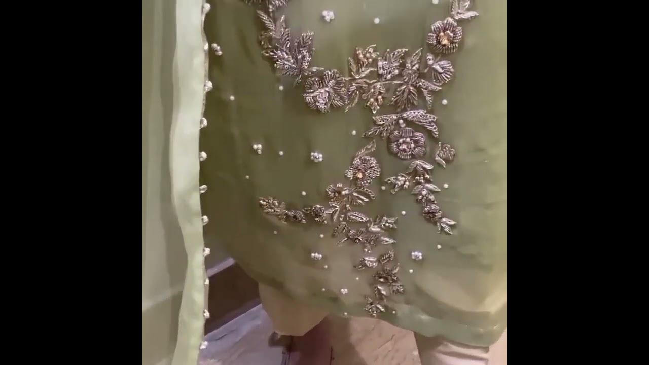 Handmade Adda work Cora Dabka work | Chiffon formal dress designs #shortvideo
