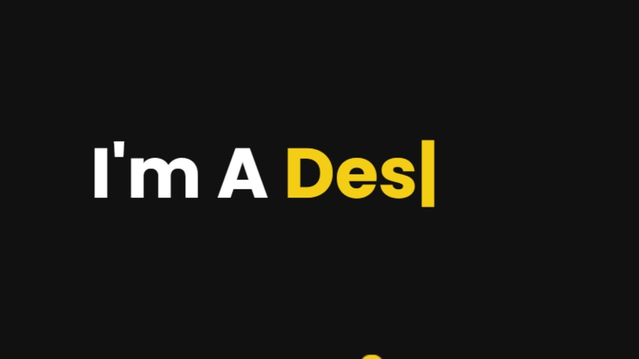 Text Typing Animation On Website Using HTML, CSS And JS