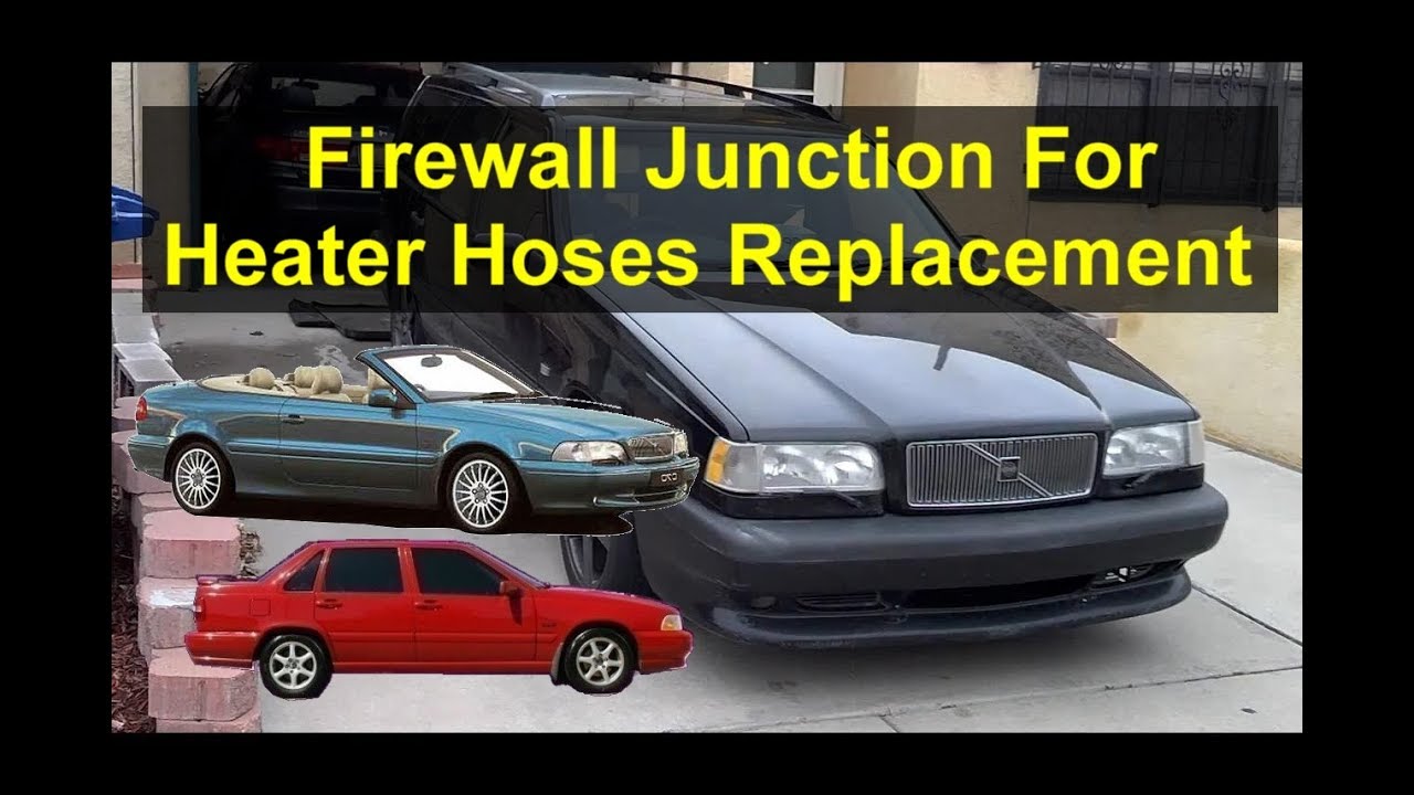 Firewall heater hose junction coupling removal and installation, Volvo 850, S70, V70, etc. - REMIX