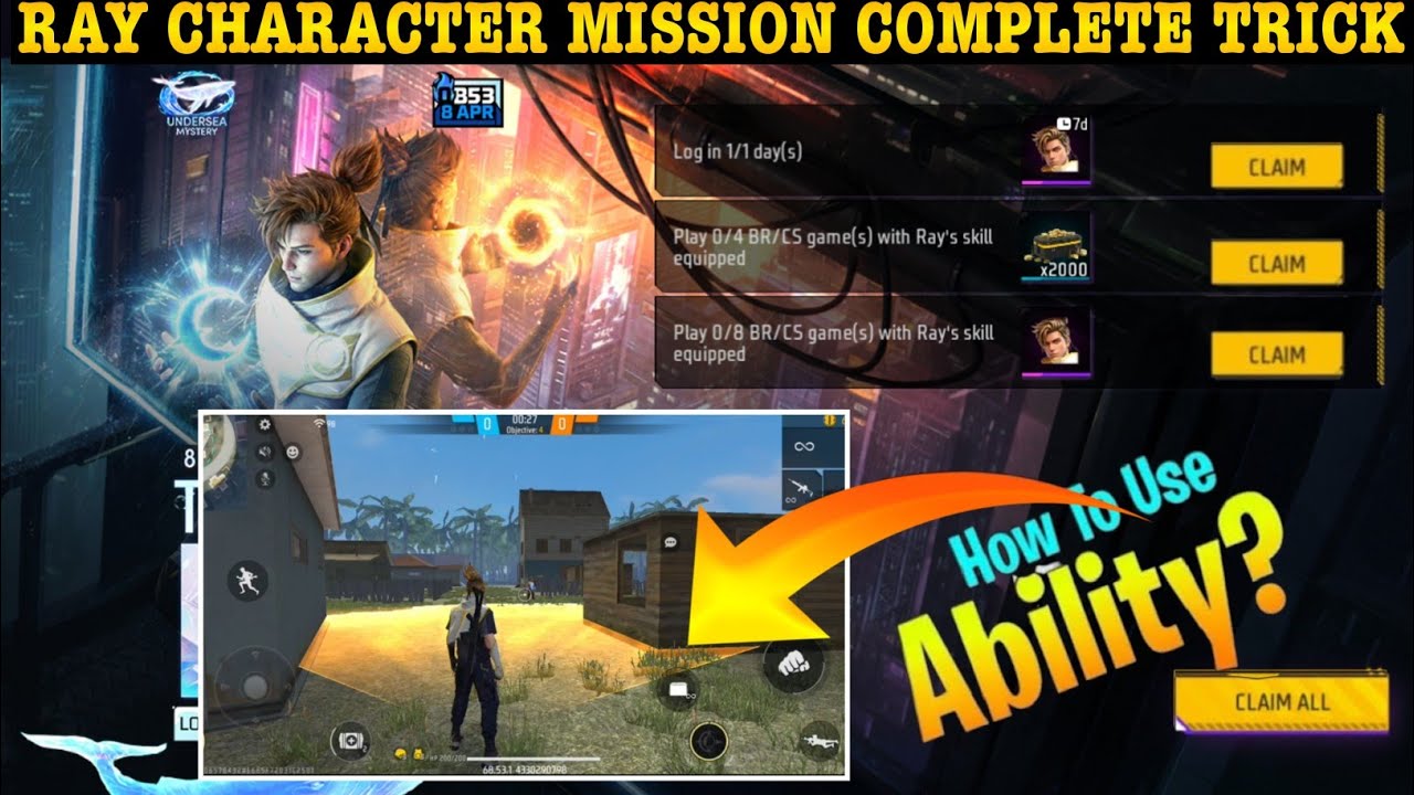 New Ray Character Permanent Kaise Milega |How To Use Ray Character Ability Test FF Ray Skill Kya Hai