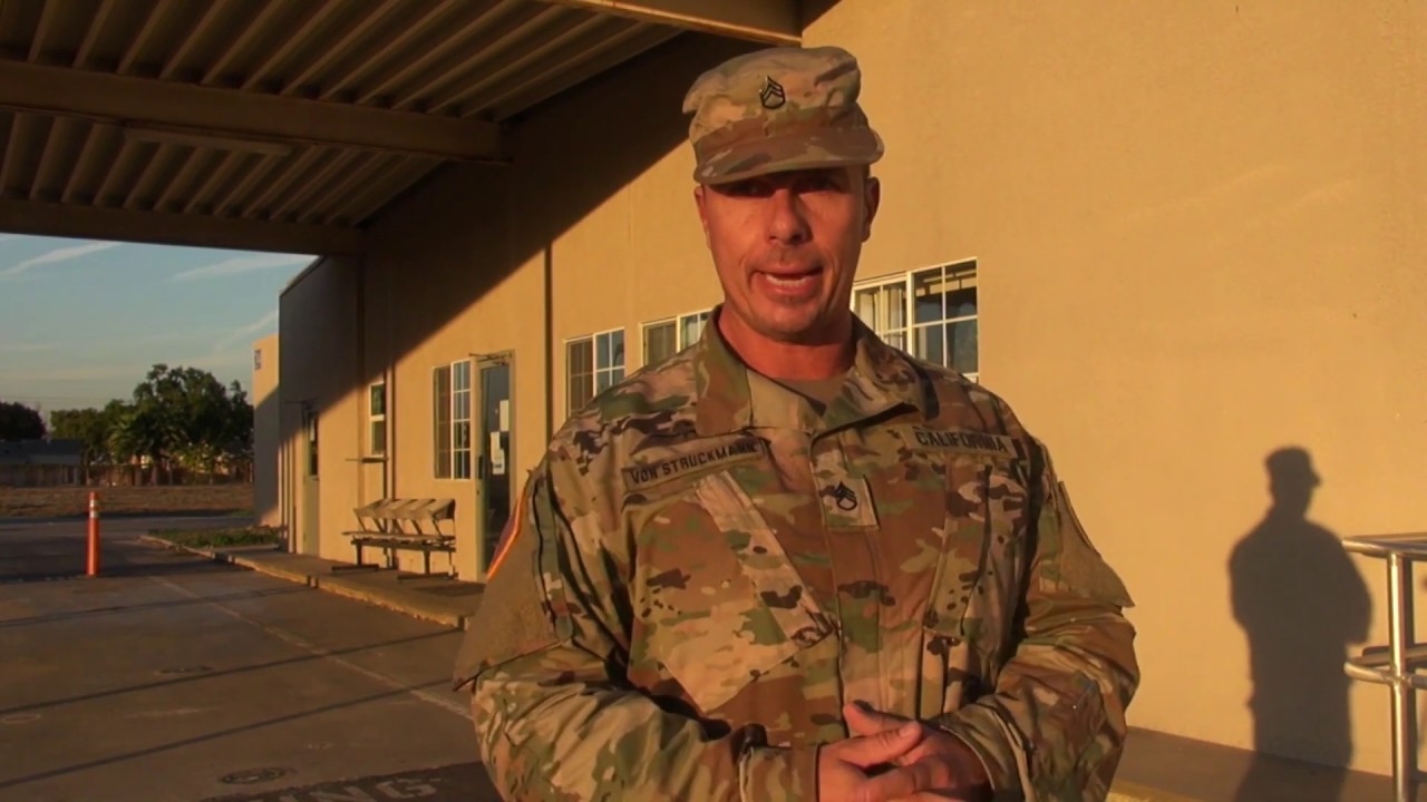 A typical training day with the California State Guard