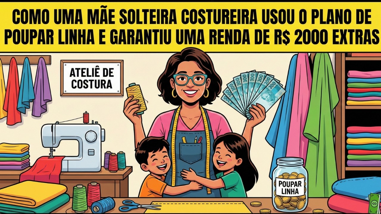Como uma MÃE SOLTEIRA COSTUREIRA usou o Plano de POUPAR LINHA e GARANTIU UMA RENDA DE R$ 2000 EXTRAS