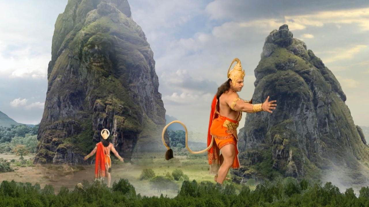 हनुमान जी राम काज के लिए गोवर्धन पर्वत को उखाड़ दिया | महावीर बजरंगबली || भाग 419 -424