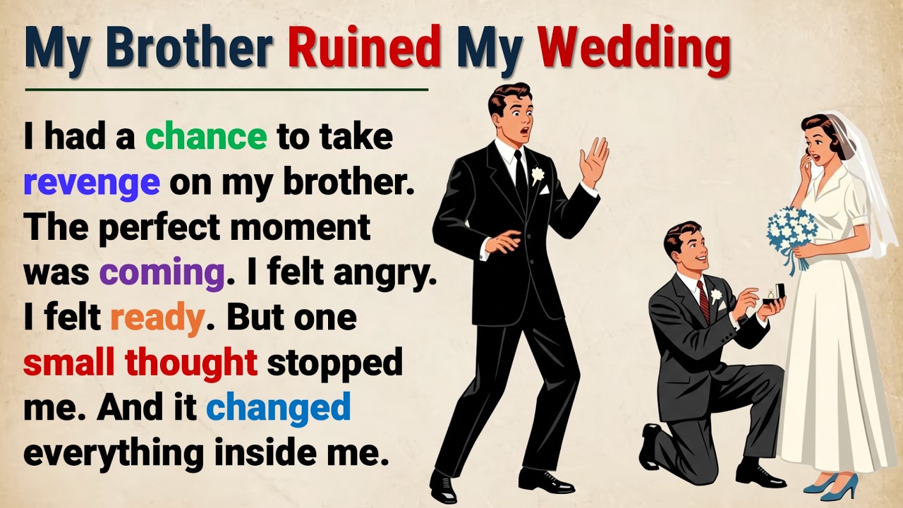 My Brother Proposed At My Wedding 😳 Learn English With Story 🔥 Level 3 English Listening Story