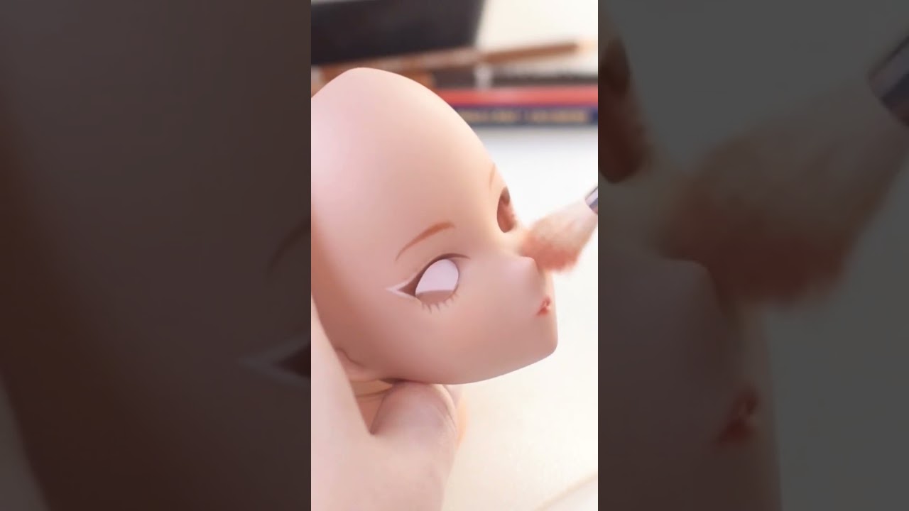 My first ever BJD face up! #smartdoll #shorts #faceup