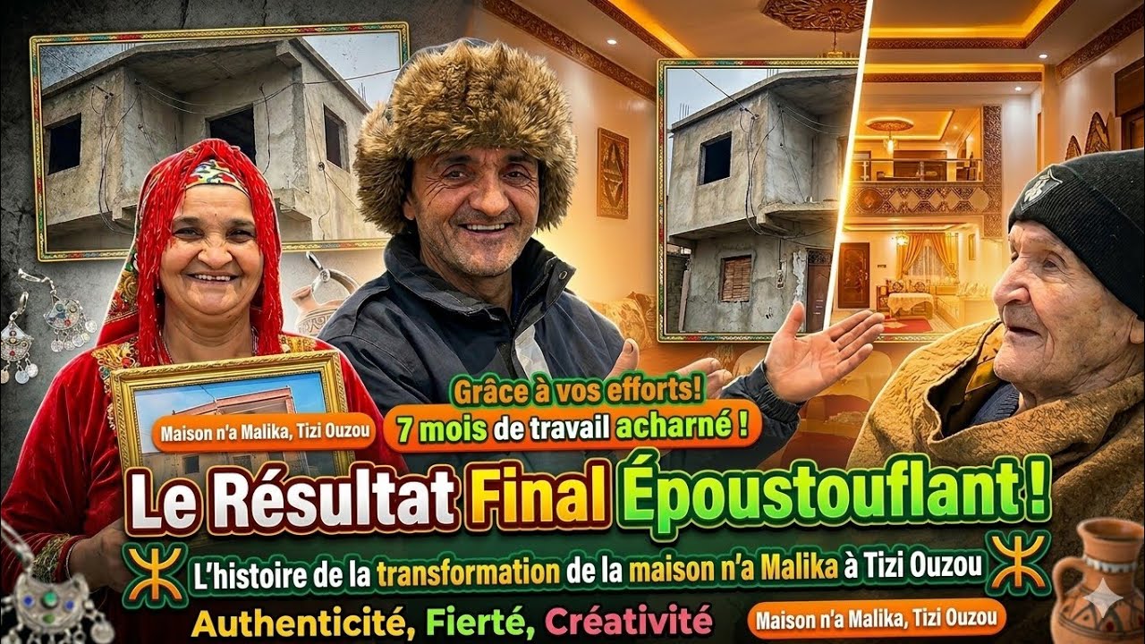💯En fin la maison de n’a malika et de sa famille : une œuvre collective de solidarité