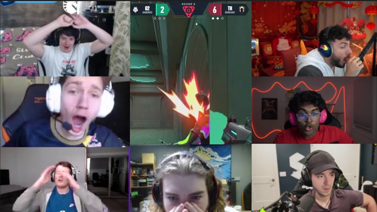 Valorant pros/streamers reacts to TH Patitek's INSANE 1HP ACE Clutch against G2