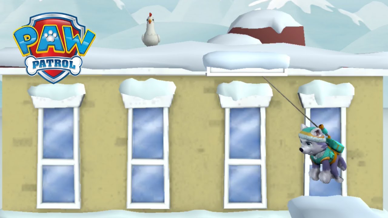 PAW Patrol Rescue Run 🐶  Help EVEREST to FIND CHICKALETTA *DOWNTOWN Map!*