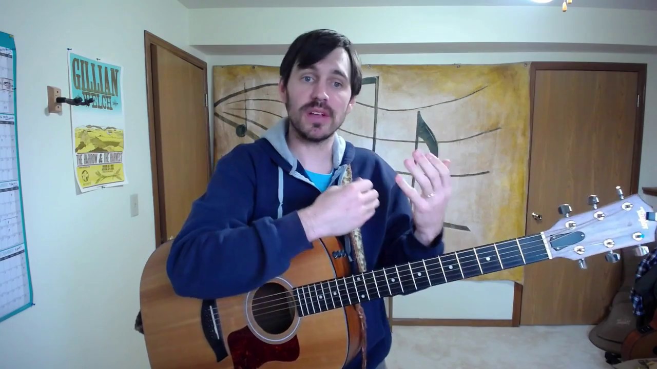 Simple Bass Walks in D - Bluegrass Guitar Rhythm Lesson - FREE TABS!
