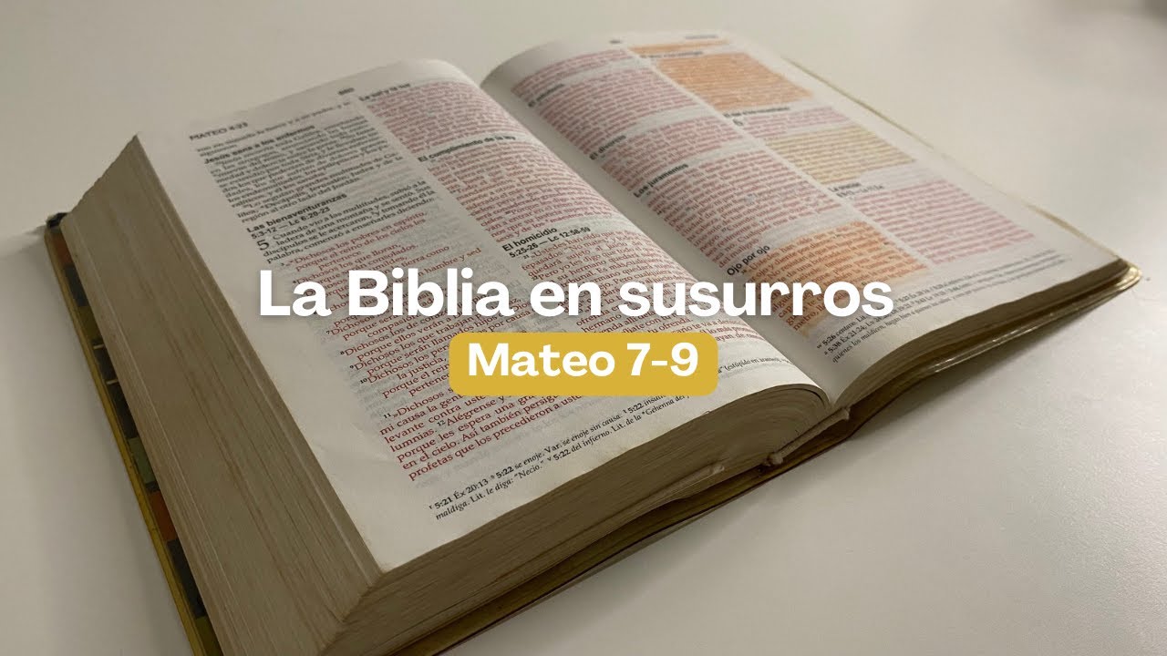 ASMR para dormir en paz ✨🙏 | Evangelio de Mateo 7-9: Enseñanzas y milagros de Jesús 📖🌟