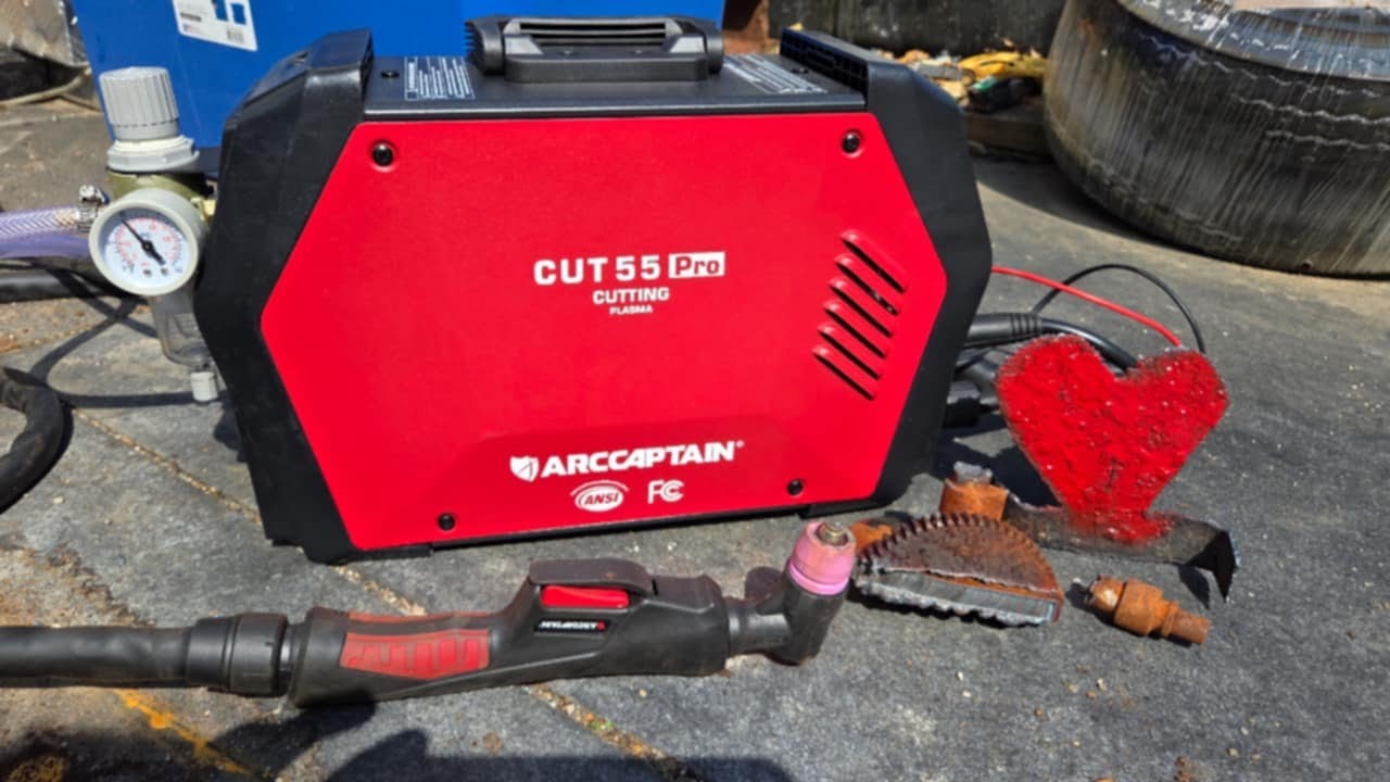 ARCCAPTAIN Cut55 Pro Plasma Cutter Non-Touch Pilot Arc Review Demonstration