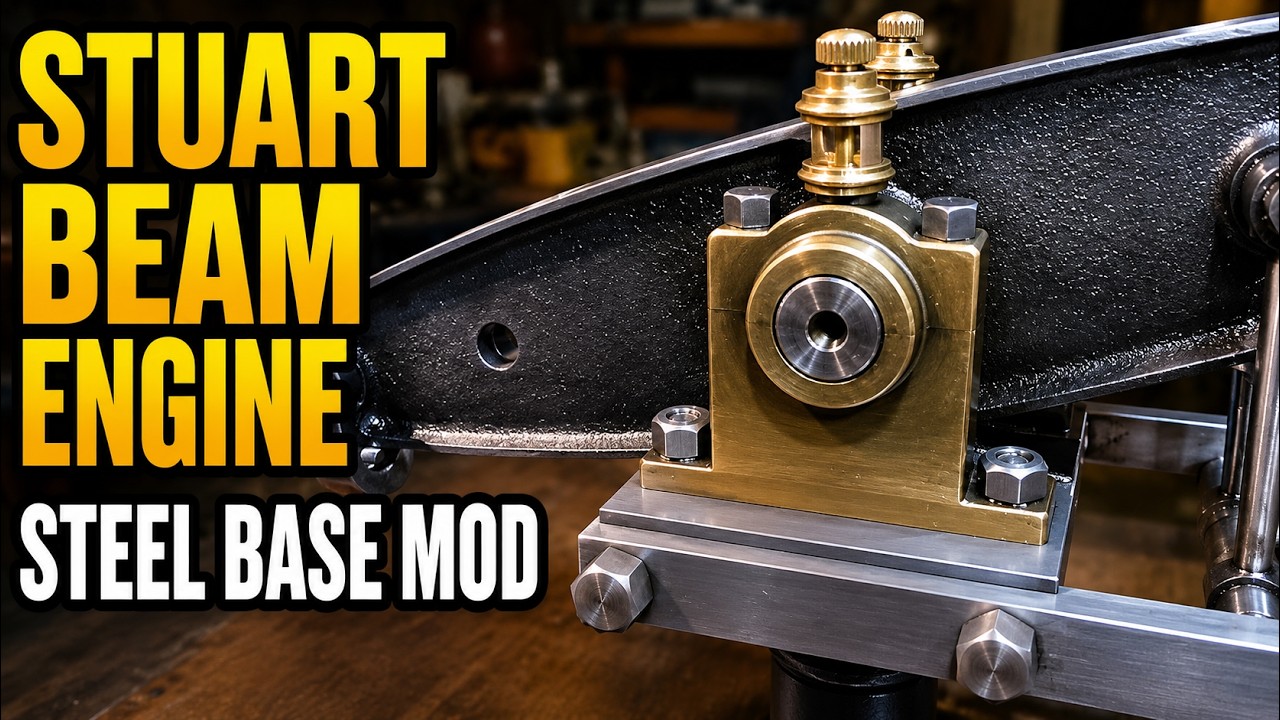 Stuart Beam Model  Steam or Toy Steam Engine Modification with a steel base