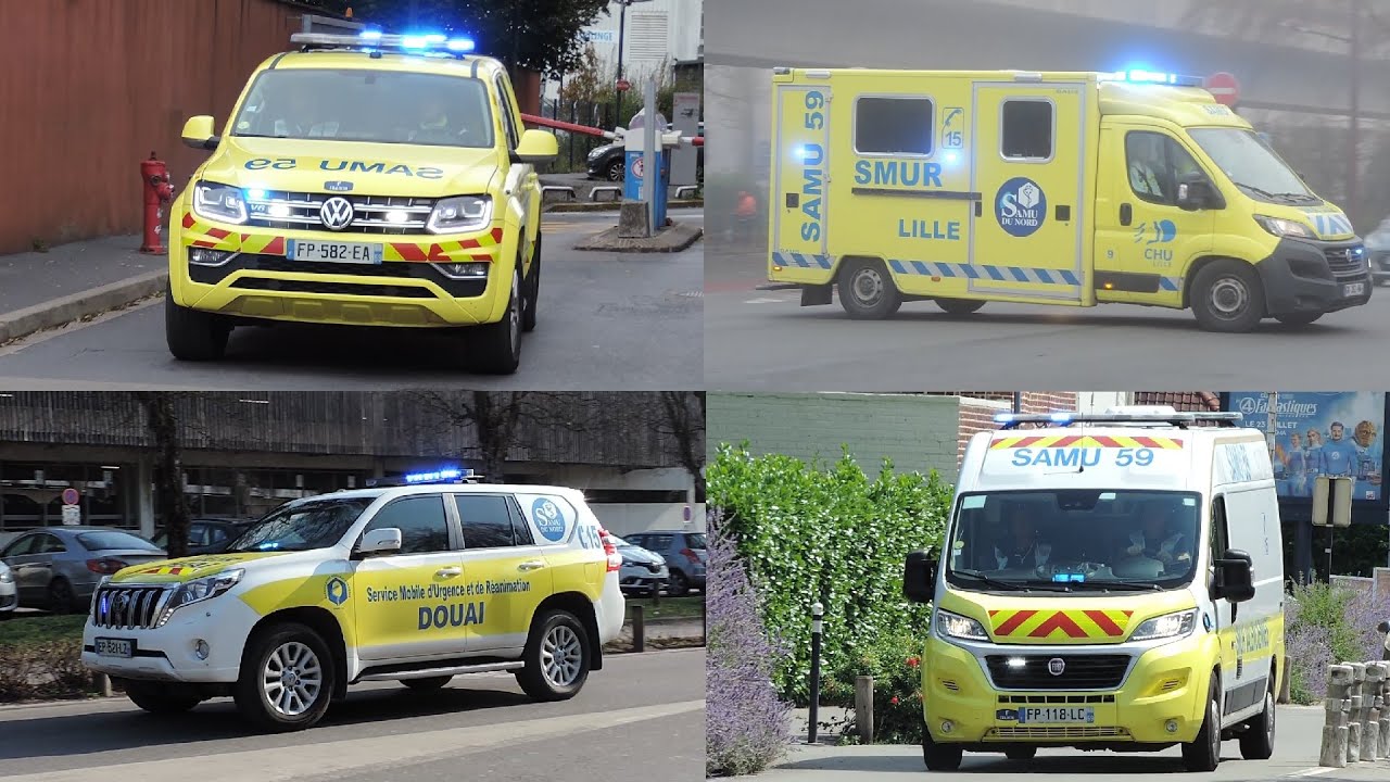 [Wail/Feux blanc] VLM, AR et HéliSMUR SAMU 59 en urgence