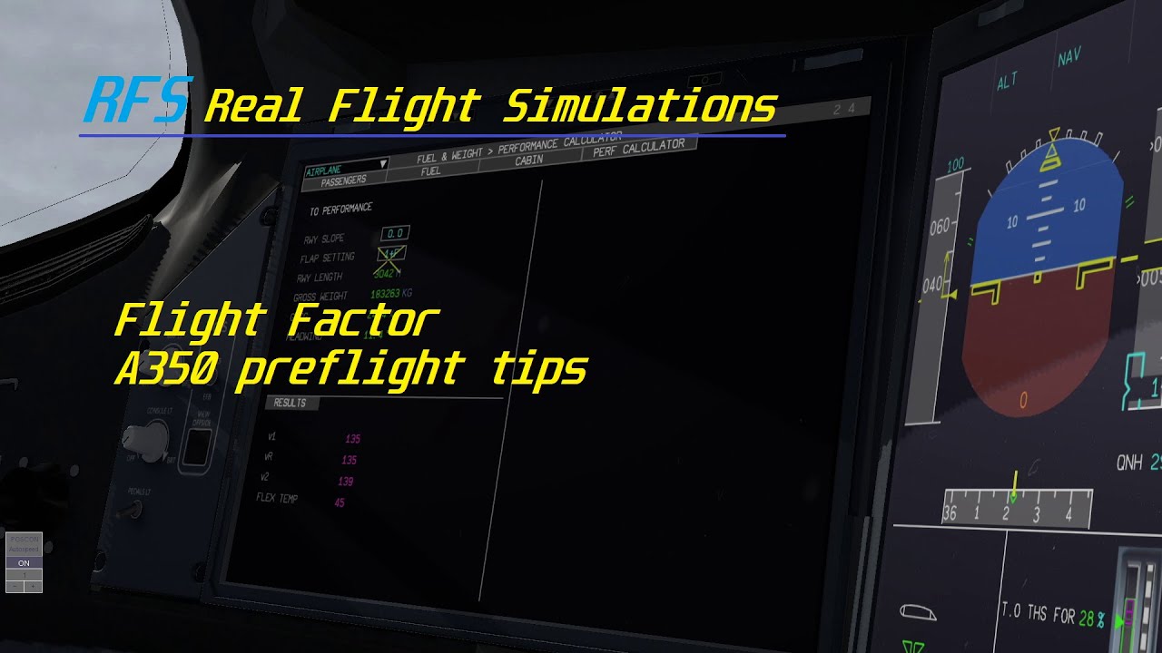 X Plane 11: Flight Factor A350 Preflight Setup  tips