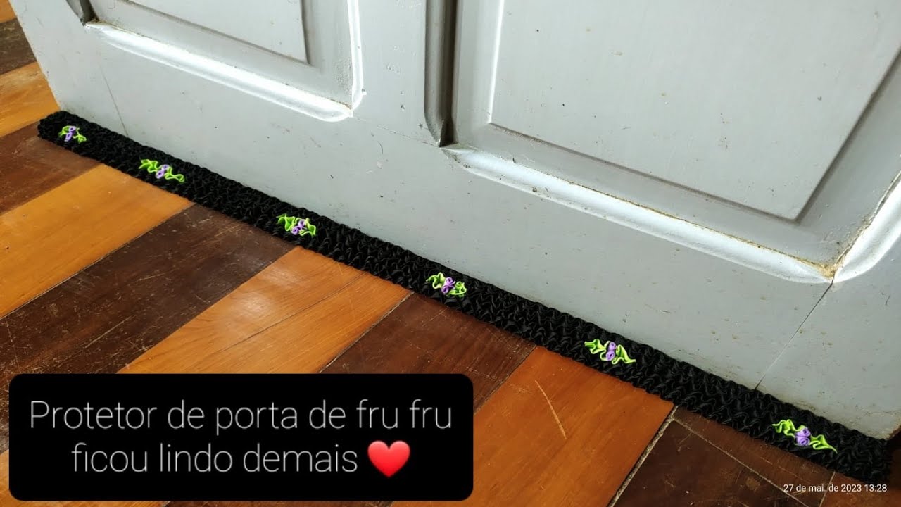 Protetor de porta de fru fru,  ficou muito lindo ❤️