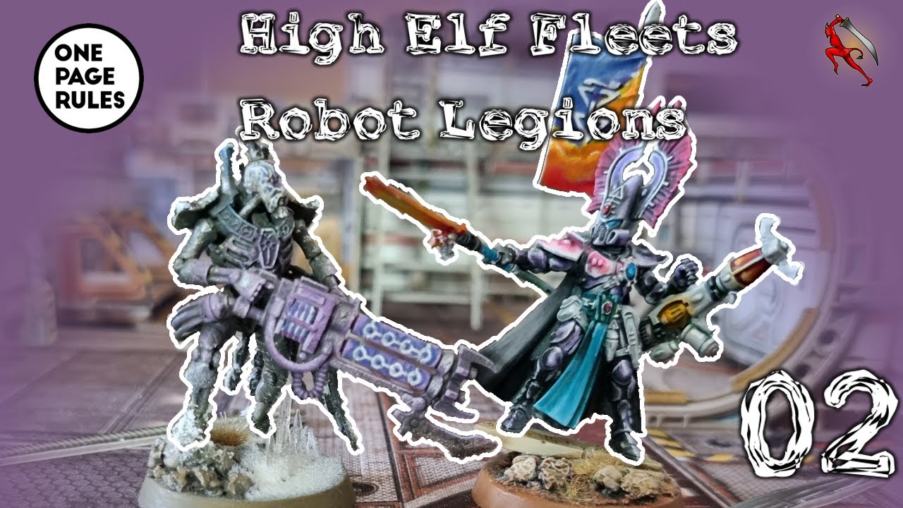 Grimdark Future Campaign Battle Report-  High Elf Fleets vs Robot Legions 400pts